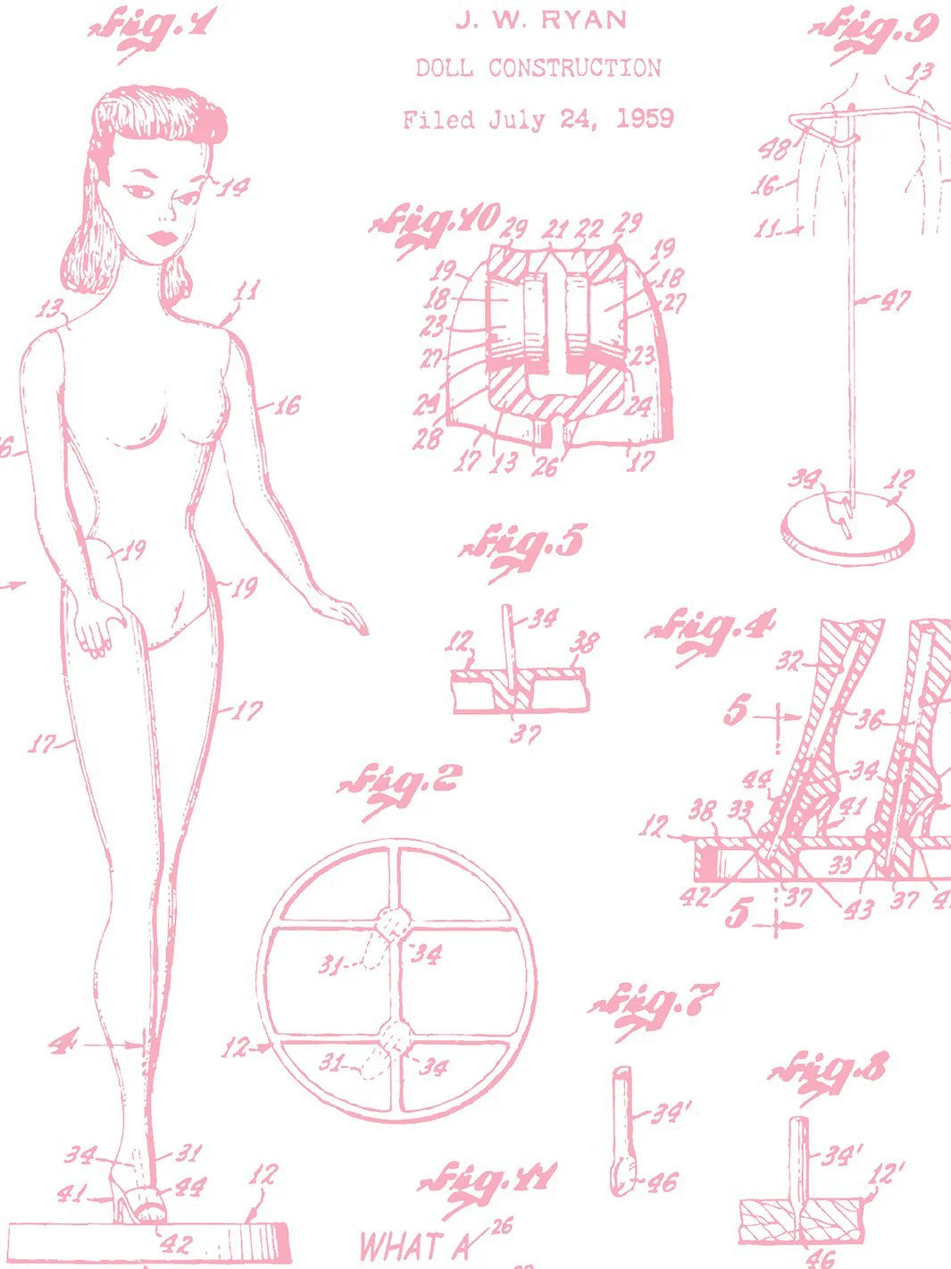 Barbie Blueprint Wallpaper- 219 Barbie Collection