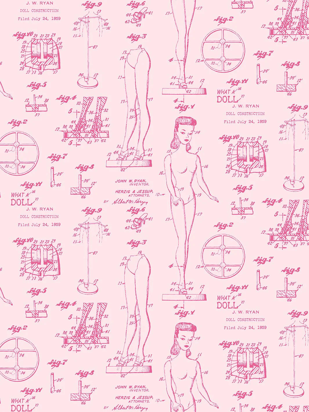 Barbie Blueprint Wallpaper- 219 Barbie Collection