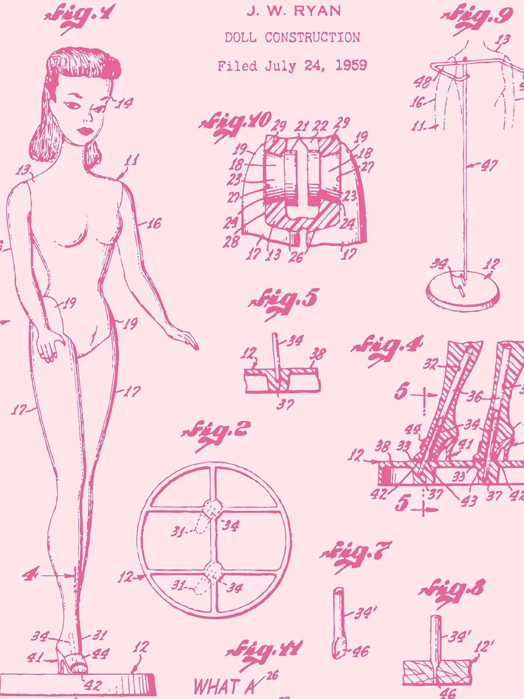 Barbie Blueprint Wallpaper- 219 Barbie Collection