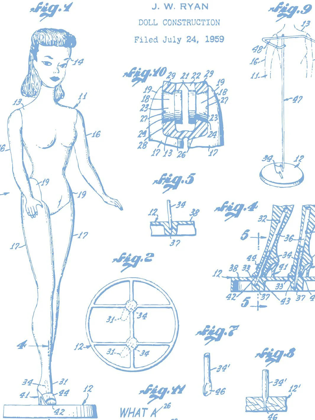 Barbie Blueprint Wallpaper- 219 Barbie Collection