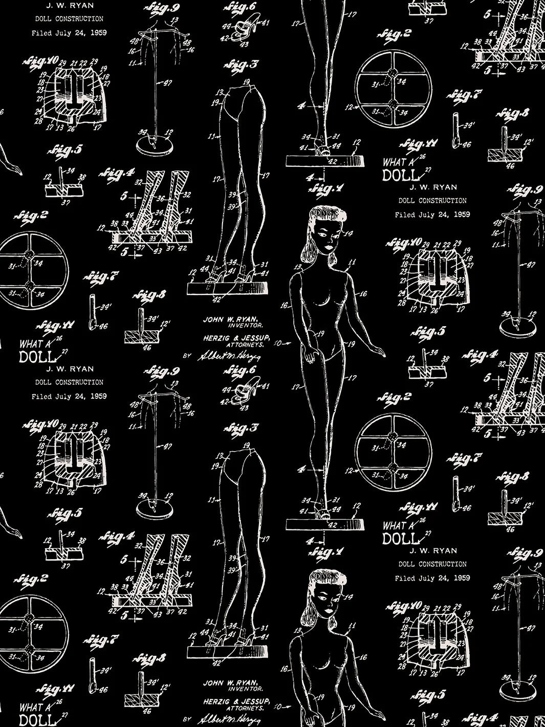 Barbie Blueprint Wallpaper- 219 Barbie Collection