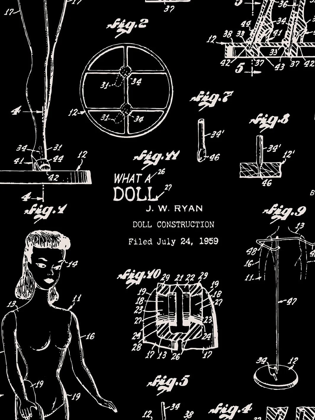 Barbie Blueprint Wallpaper- 219 Barbie Collection