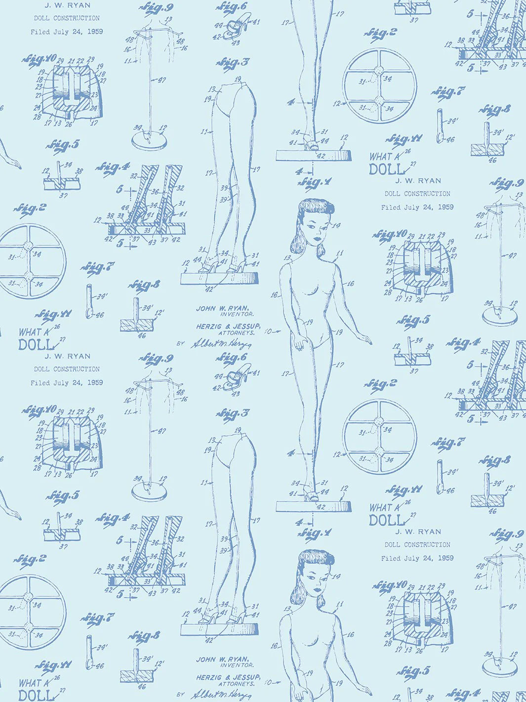 Barbie Blueprint Wallpaper- 219 Barbie Collection