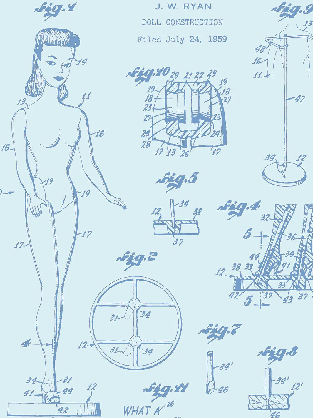 Barbie Blueprint Wallpaper- 219 Barbie Collection