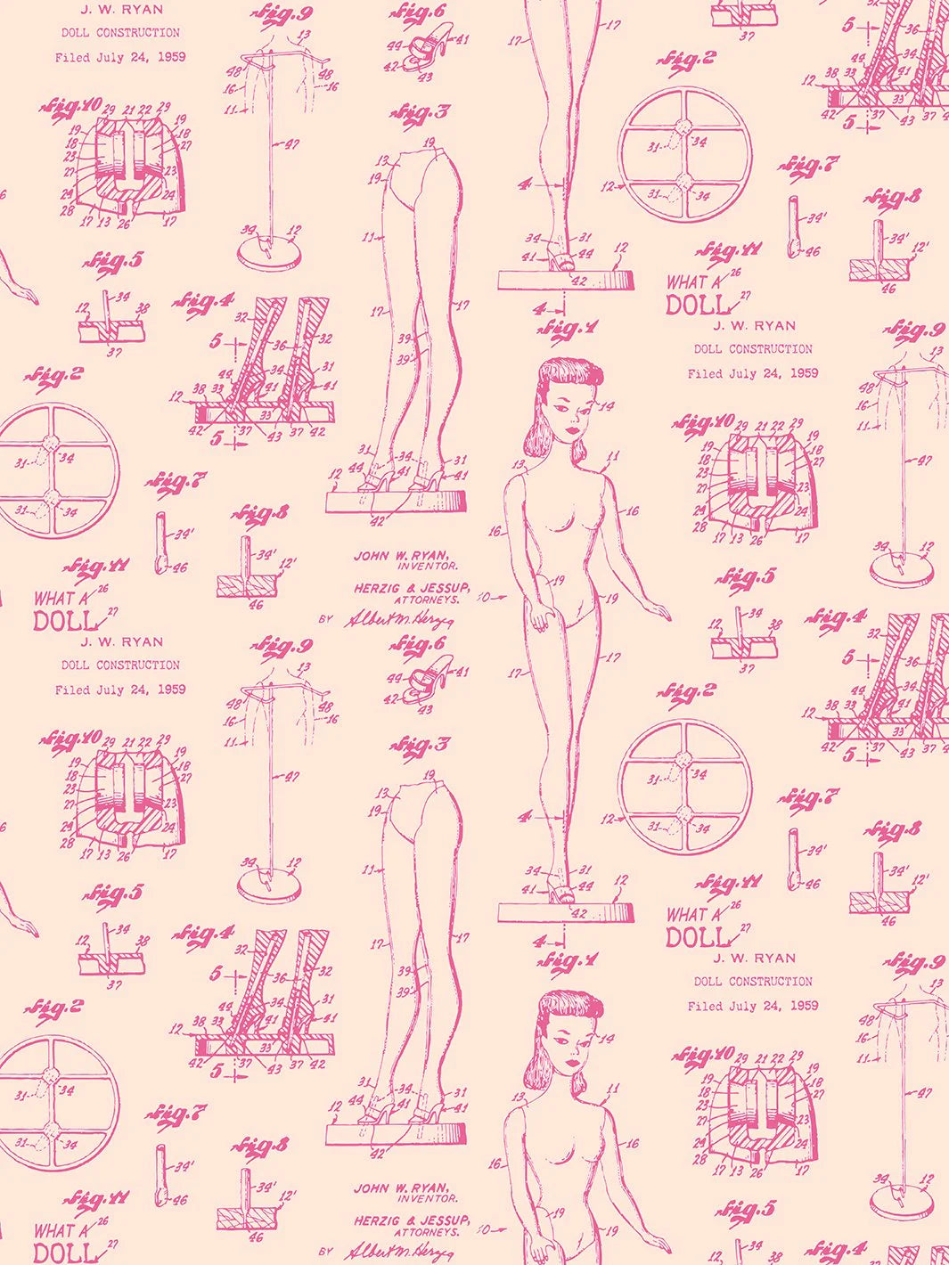 Barbie Blueprint Wallpaper- 219 Barbie Collection