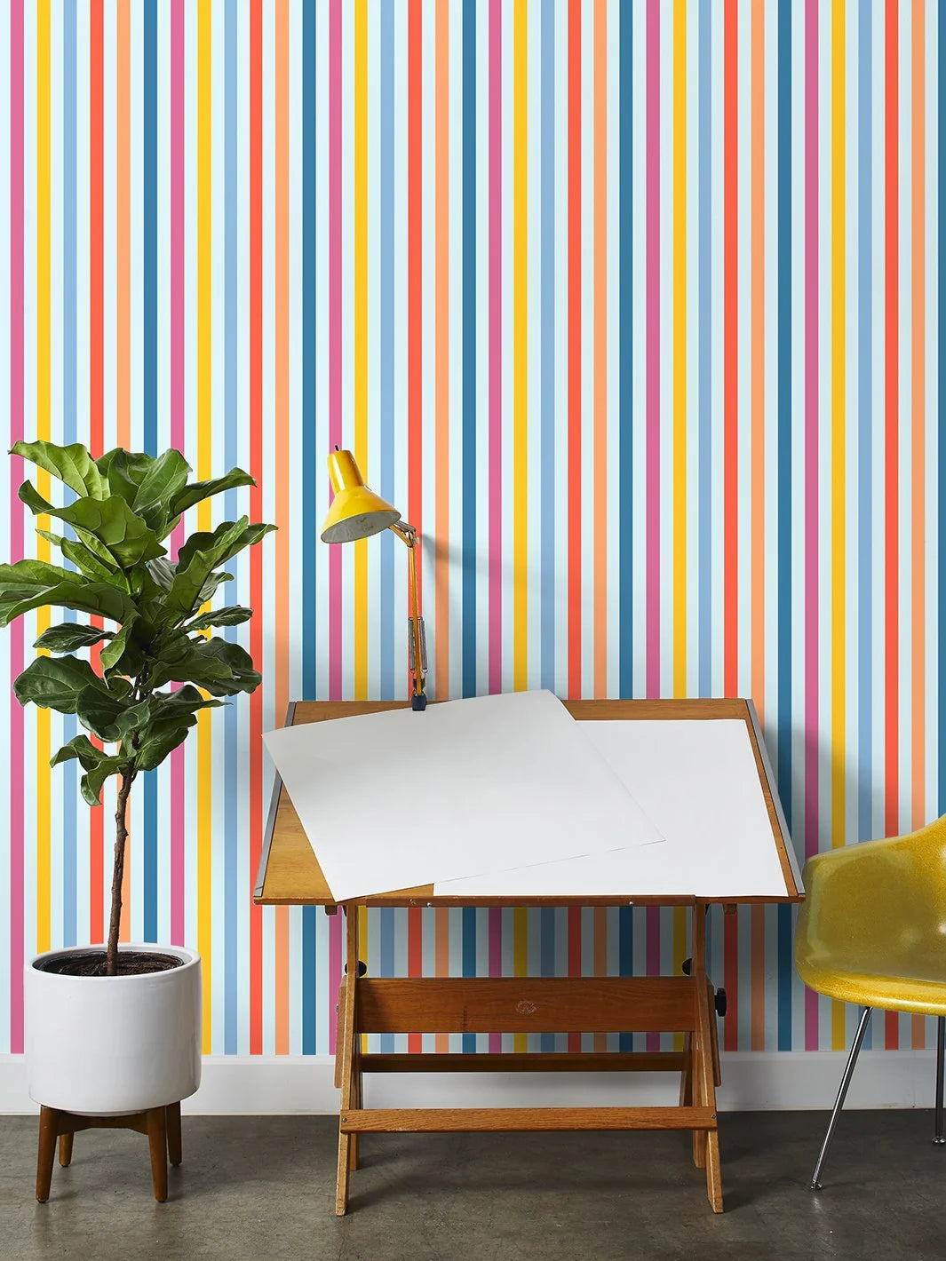 Bend and Snap Stripe Wallpaper by Barbie