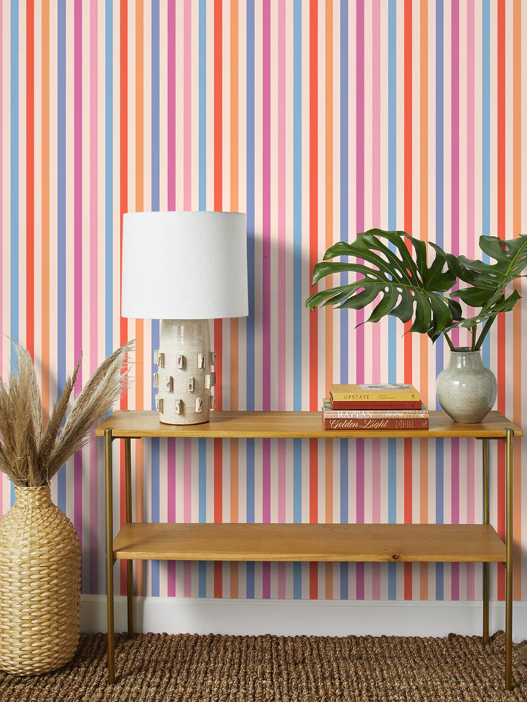 Bend and Snap Stripe Wallpaper by Barbie