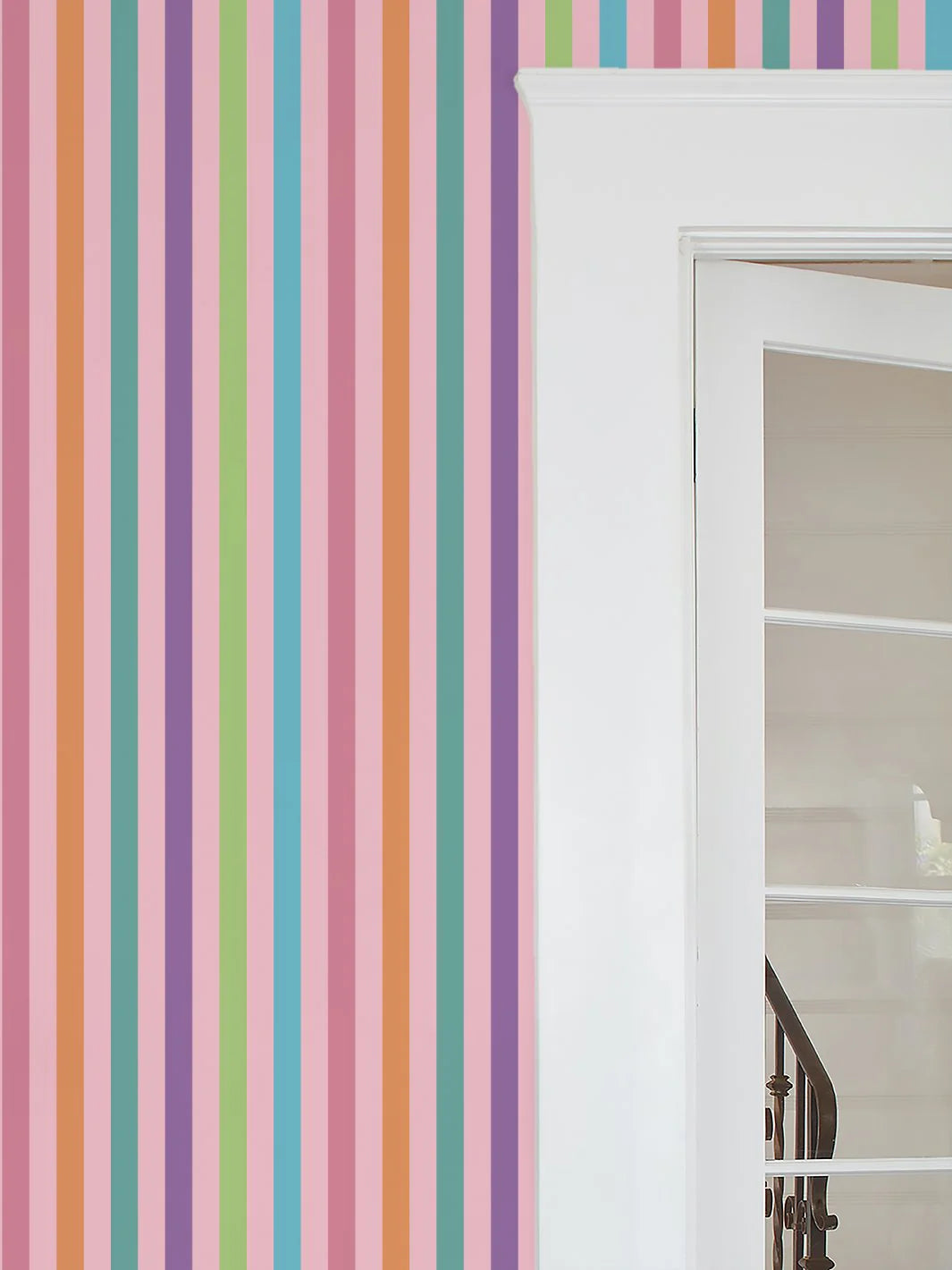 Bend and Snap Stripe Wallpaper by Barbie