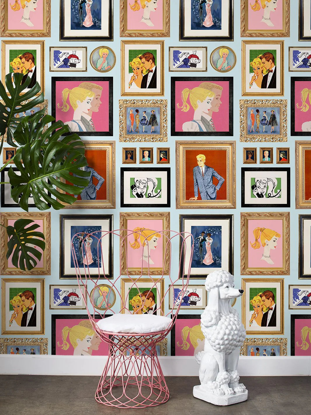 Gallery Walls Illustrated Wallpaper- 219 Barbie Collection