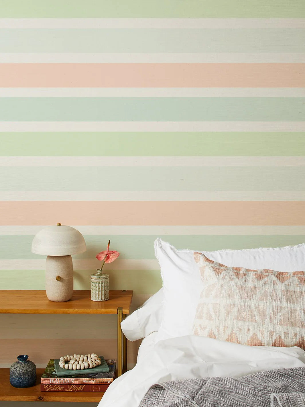 Ombre Stripe Grasscloth Wallpaper by Barbie™