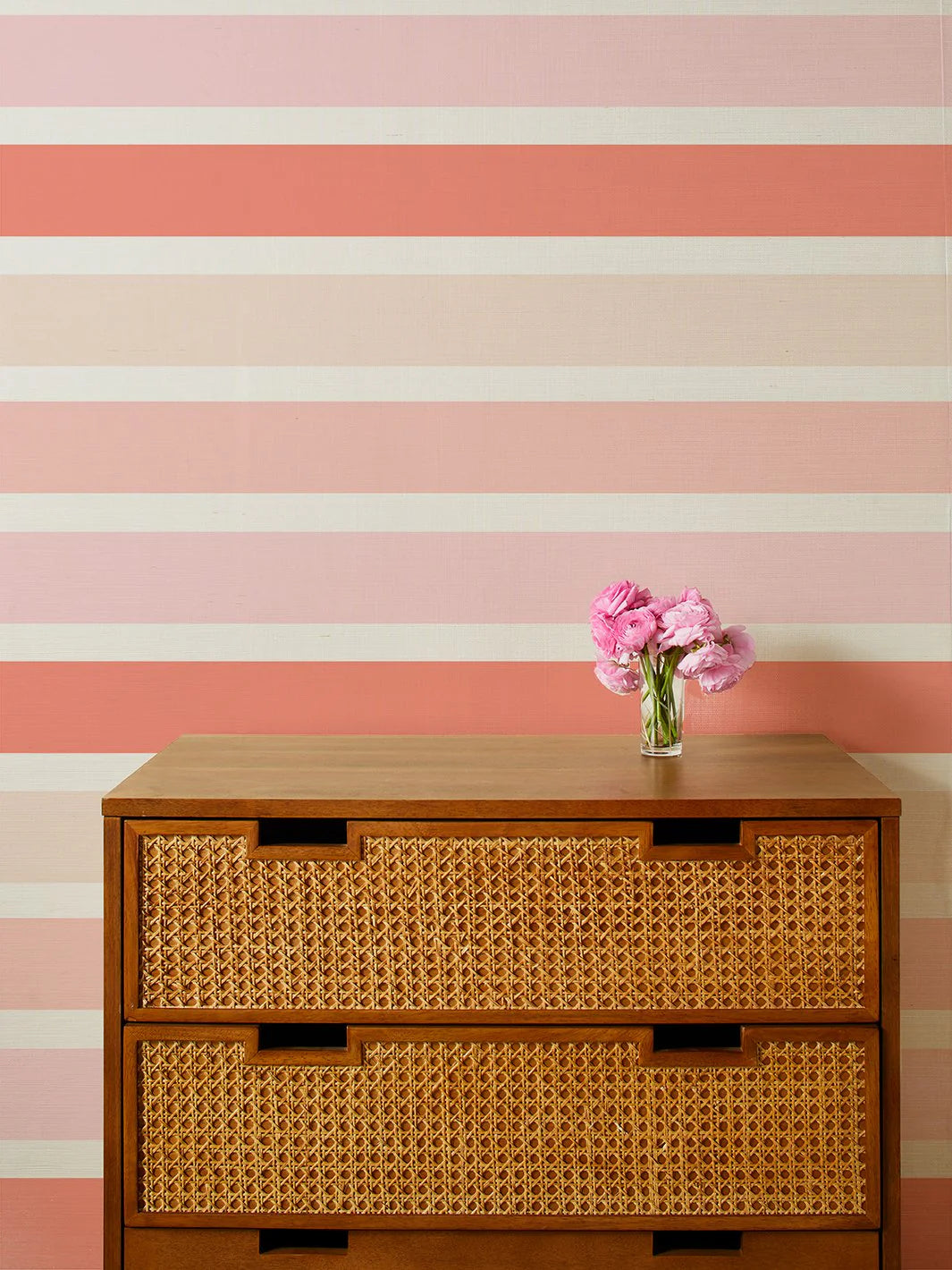 Ombre Stripe Grasscloth Wallpaper by Barbie™