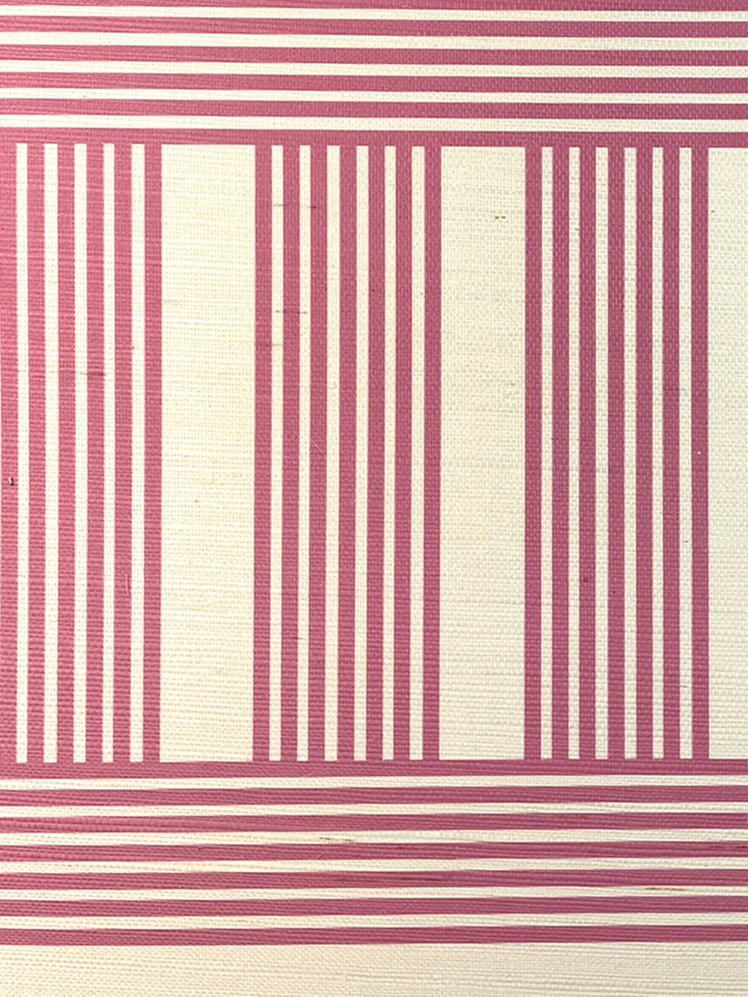 Roman Holiday Grid Grasscloth Wallpaper by Barbie