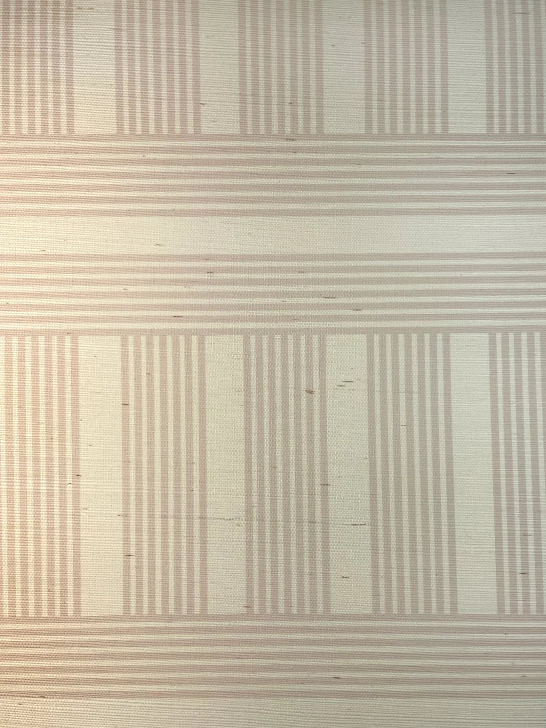 Roman Holiday Grid Grasscloth Wallpaper by Barbie