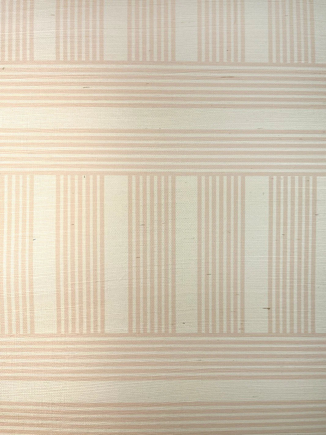 Roman Holiday Grid Grasscloth Wallpaper by Barbie