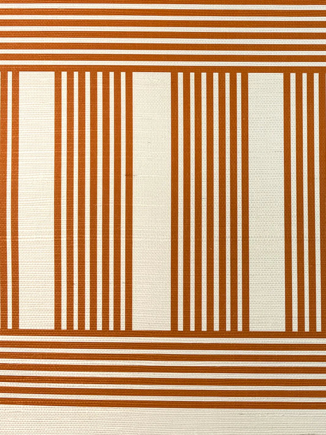 Roman Holiday Grid Grasscloth Wallpaper by Barbie