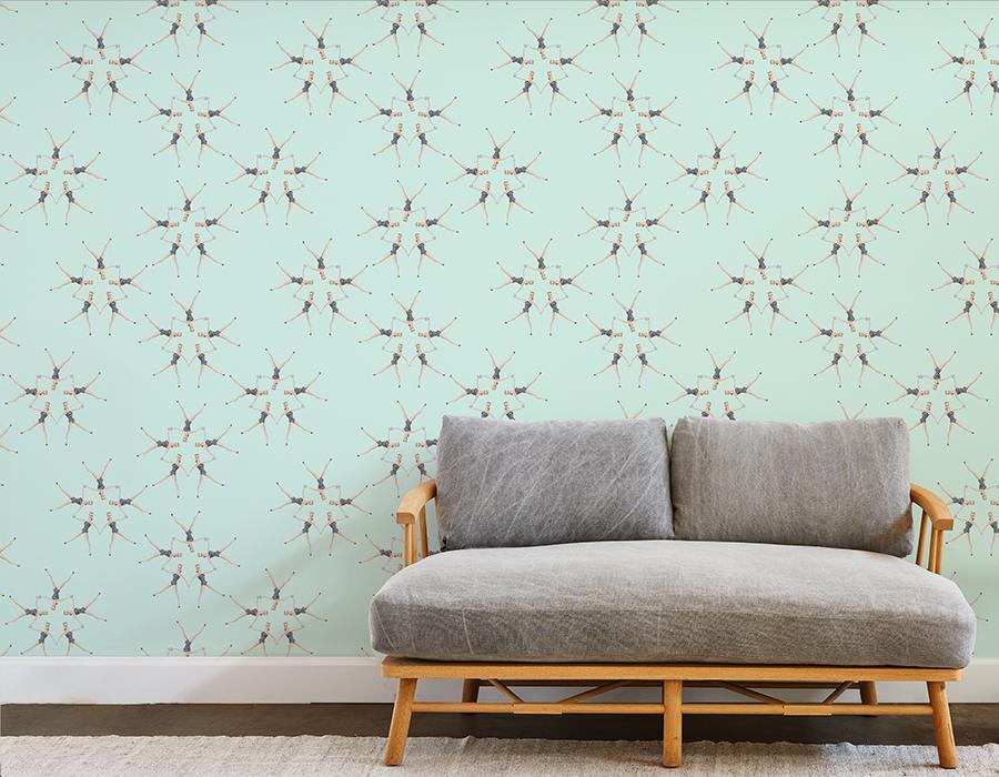 Synchronised Vintage Barbie Wallpaper