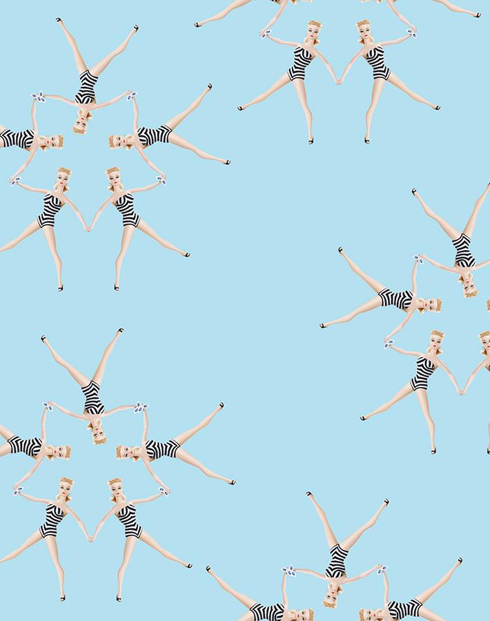 Synchronised Vintage Barbie Wallpaper