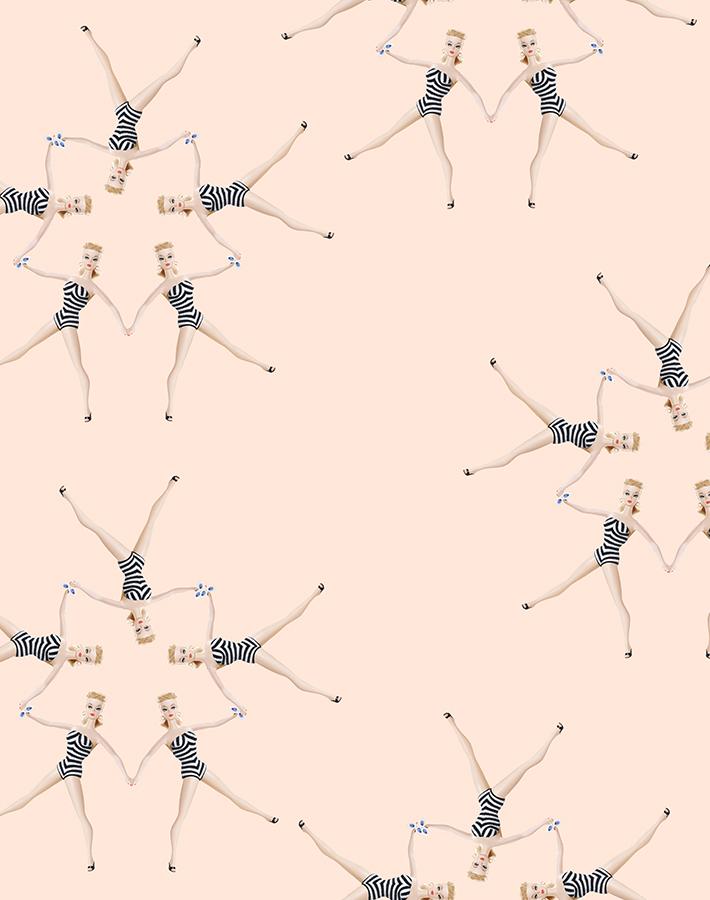 Synchronised Vintage Barbie Wallpaper