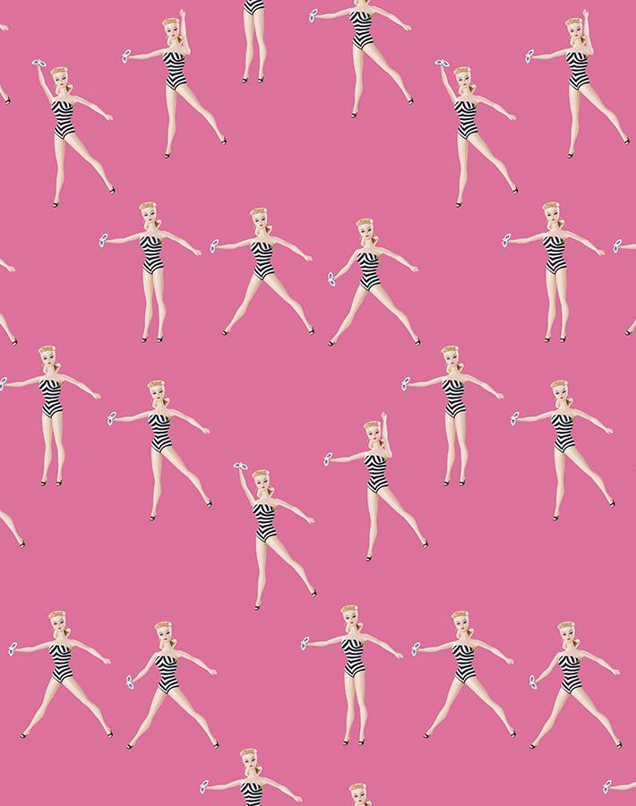 Synchronised Vintage Barbie Wallpaper