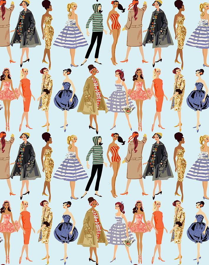 Vintage Illustration Wallpaper - 219 Barbie Collection