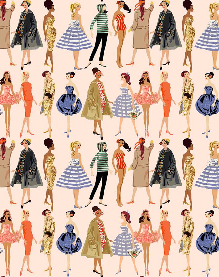 Vintage Illustration Wallpaper - 219 Barbie Collection