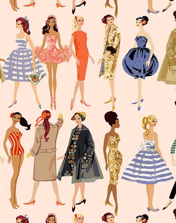 Vintage Illustration Wallpaper - 219 Barbie Collection