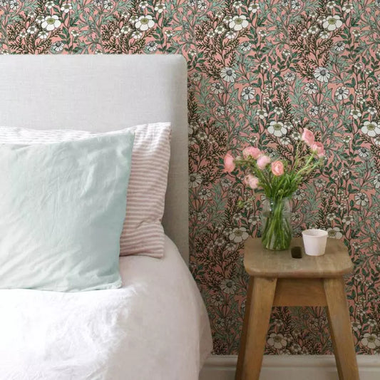 Feverfew Wallpaper by Abigail Borg