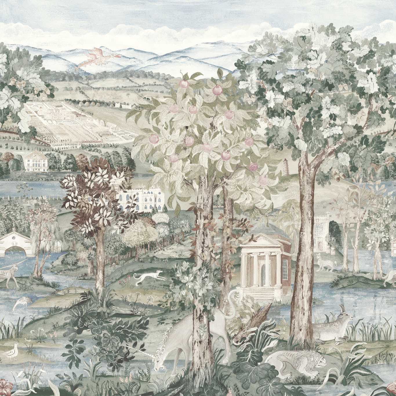 Arcadian Thames Wallpaper by Zoffany