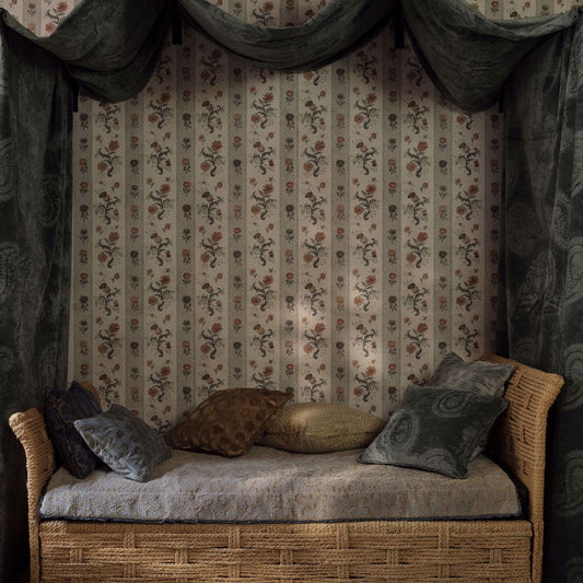 Papaver Stripe Wallpaper by Zoffany