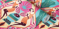 Art Deco Cocktail Party Wallpaper Mural by HappyWall