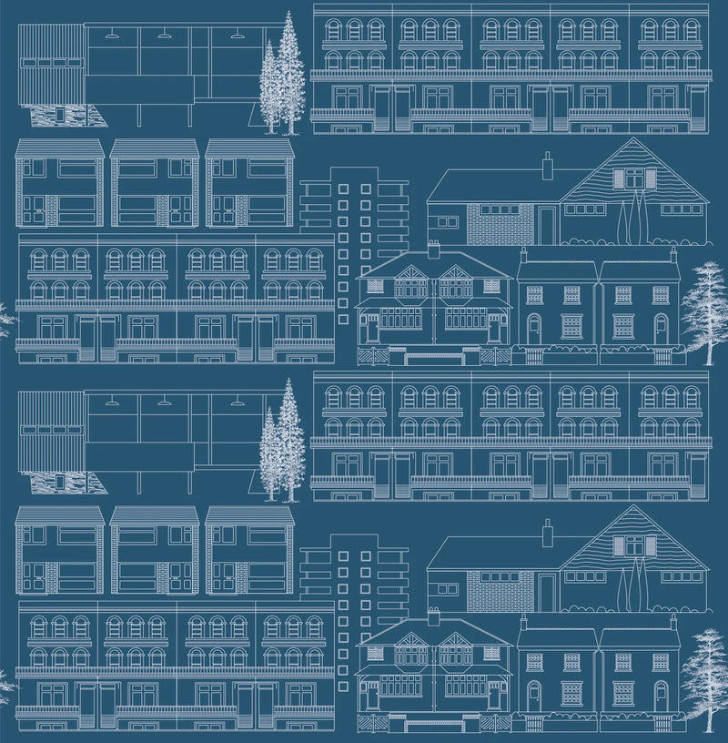 Do You Live in a Town? Wallpaper by Mini Moderns