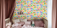 Playful Meadow Positivity Animals Mural by HappyWall