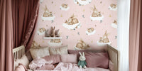Cloudy Snuggles Mural by HappyWall