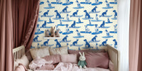 Surfing Engraved Dog Mural by HappyWall