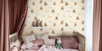 Dreamy Bear Cloudscape Mural by HappyWall