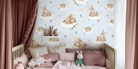 Cloudy Snuggles Mural by HappyWall