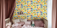 Playful Meadow Positivity Animals Mural by HappyWall