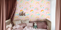 Sweet Dreams Lullaby Kawaii Kids Pattern Mural by HappyWall