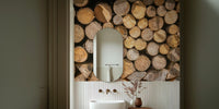 Spring Woodpile Mural by HappyWall