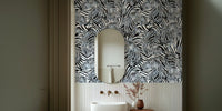 Zebra BW Mural by HappyWall