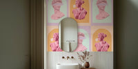 Pastel David and Artemis Mural by HappyWall