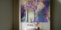 Amethyst Diamonds Gold Mural by HappyWall