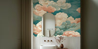 Celestial Asian Clouds Mural by HappyWall