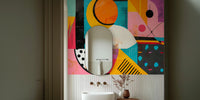 Geometric Pop Art Mural by HappyWall