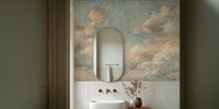 Bricks Wall Classic Painting Clouds Mural by HappyWall