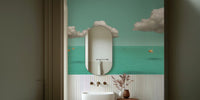 Dreamy Sky Swings Mural by HappyWall
