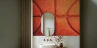 Close-Up of a Basketball Surface Mural by HappyWall
