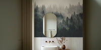 Misty Forest Beauty Mural by HappyWall
