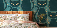 Mid Century Black Mural by HappyWall