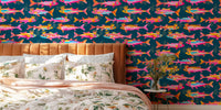Whimsical Aquatic Kings Underwater World Mural by HappyWall